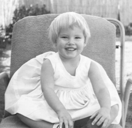 Young Cathy in chair